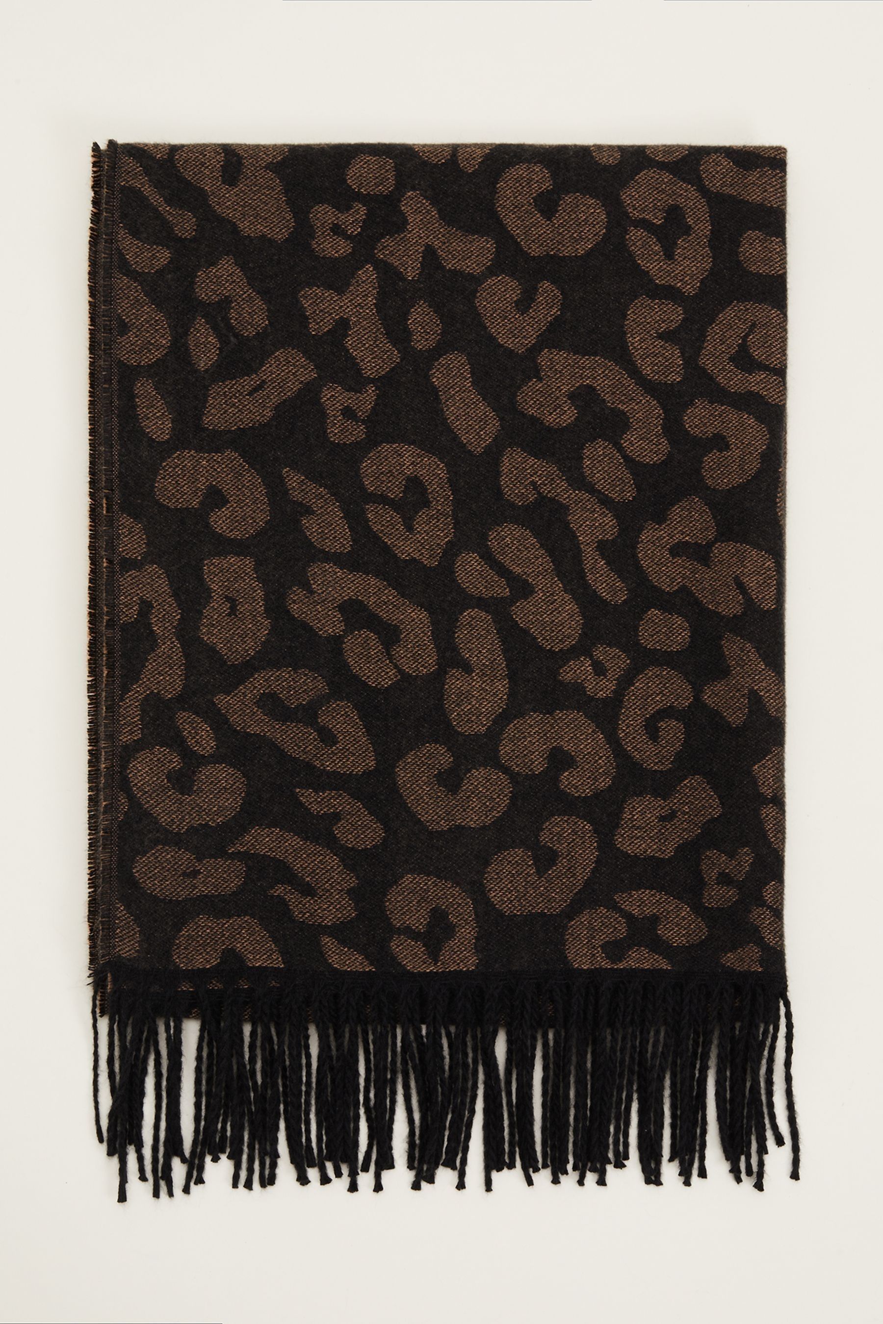 Phase Eight Leopard Black Scarf