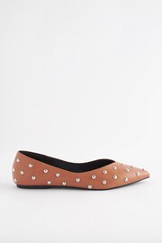 Camel Brown Forever Comfort® Studded Point Toe Flat Shoes - Image 2 of 6