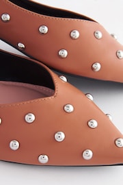 Camel Brown Forever Comfort® Studded Point Toe Flat Shoes - Image 4 of 6