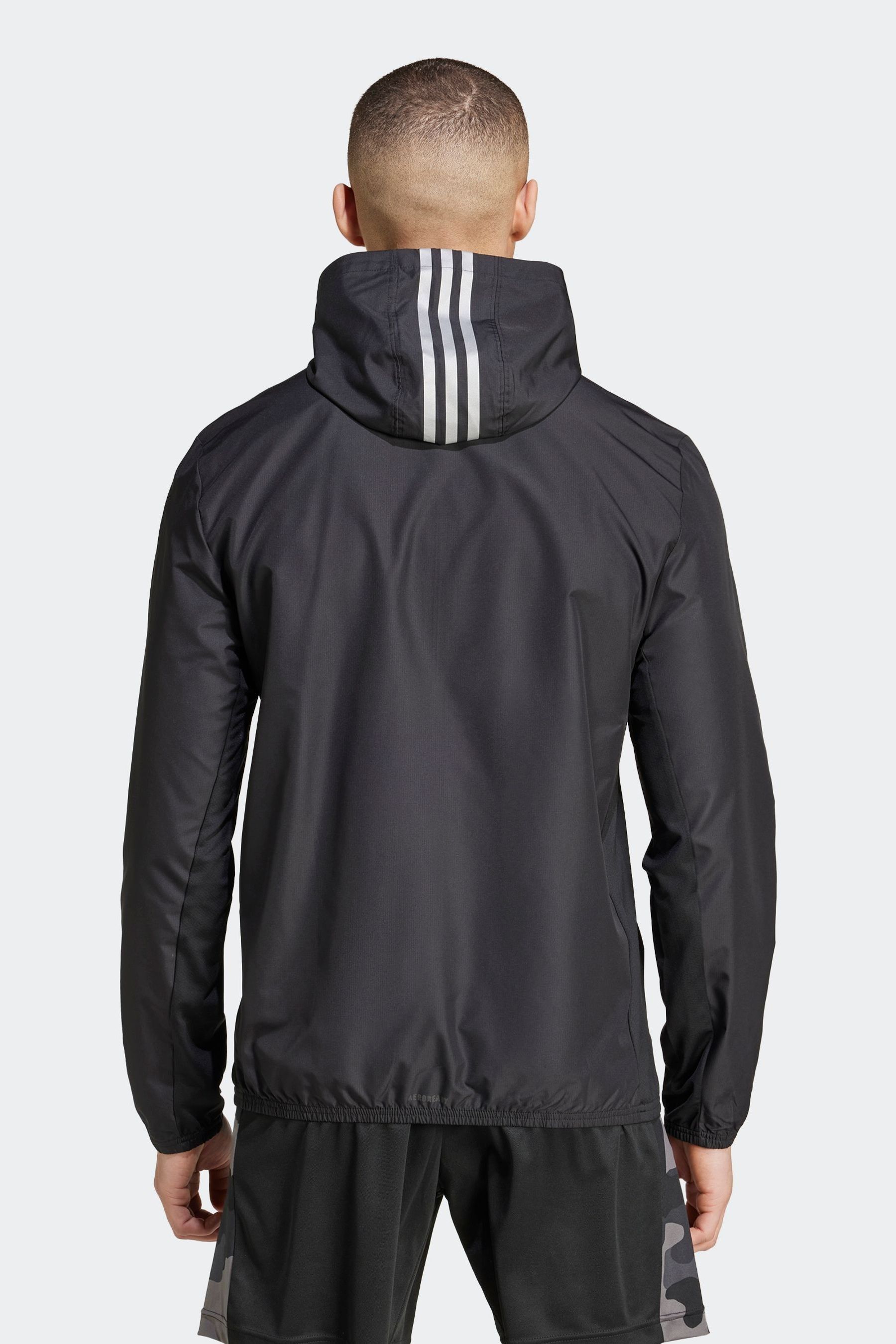 Adidas 3 stripes windbreaker discount