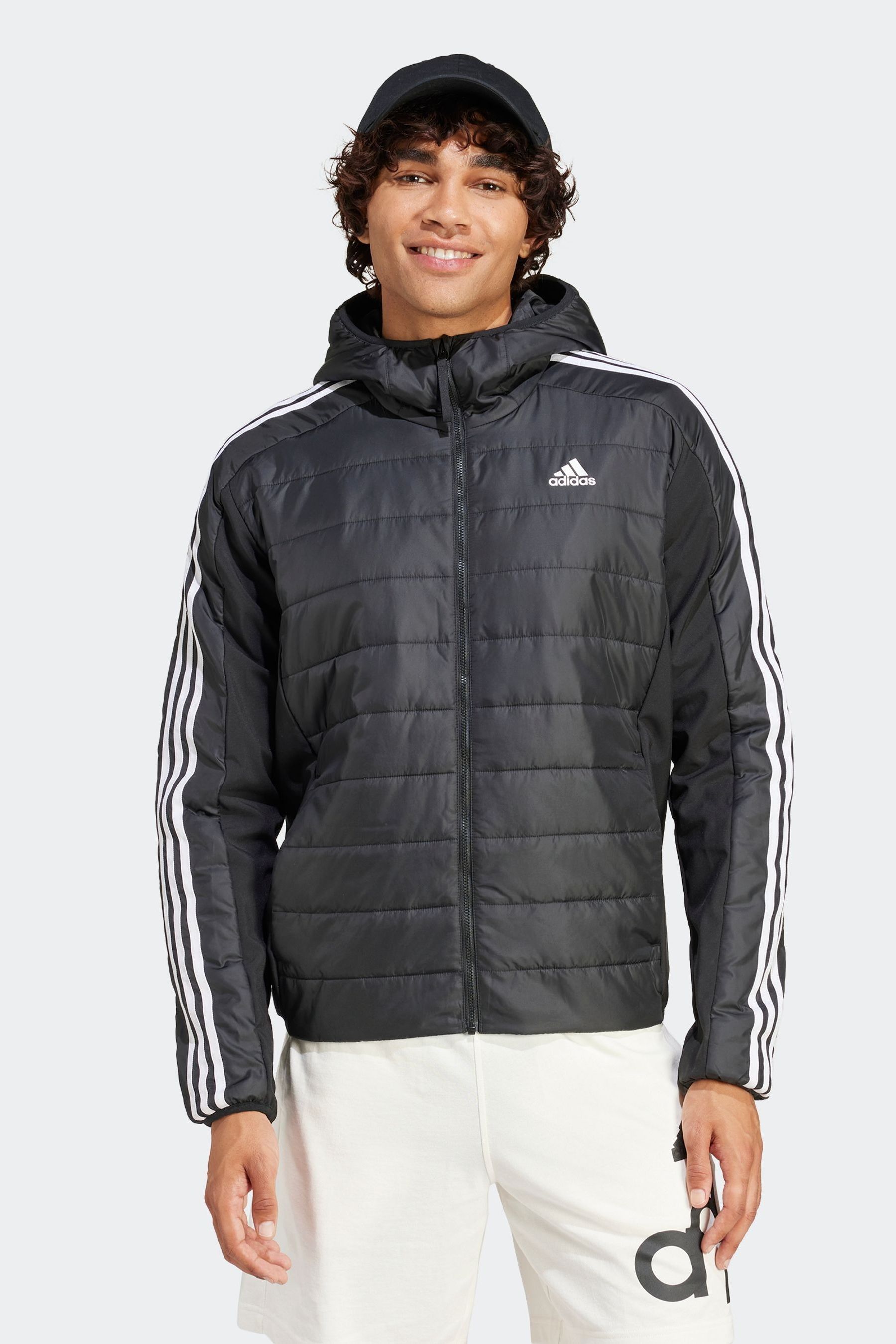 Adidas essentials 3 stripe jacket sales