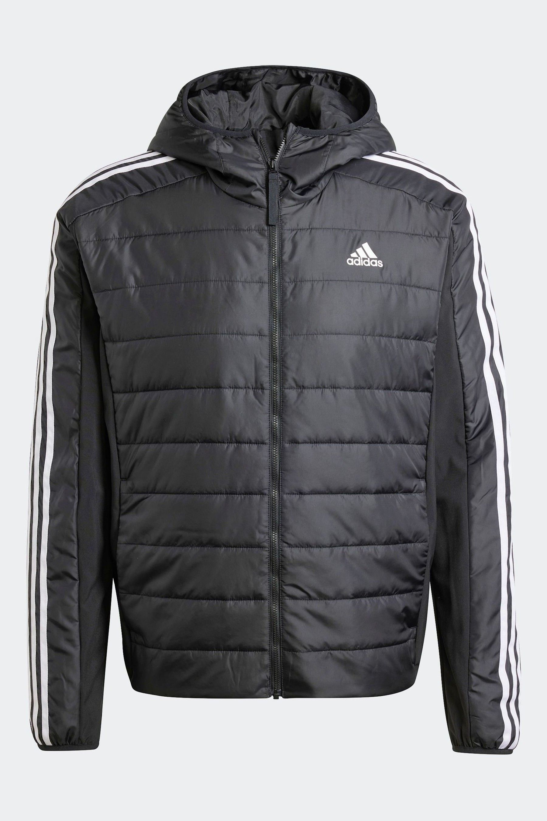 adidas Terrex Black Essentials 3 Stripes Insulated Hooded Hybrid Jacket