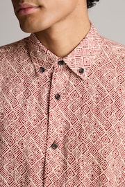 Red Printed Short Sleeve Shirt - Image 5 of 8