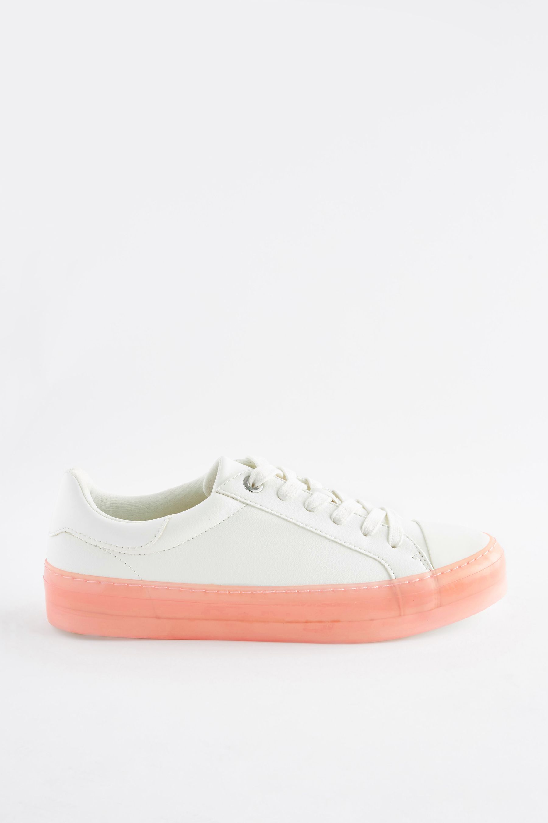 Lace up white trainers store