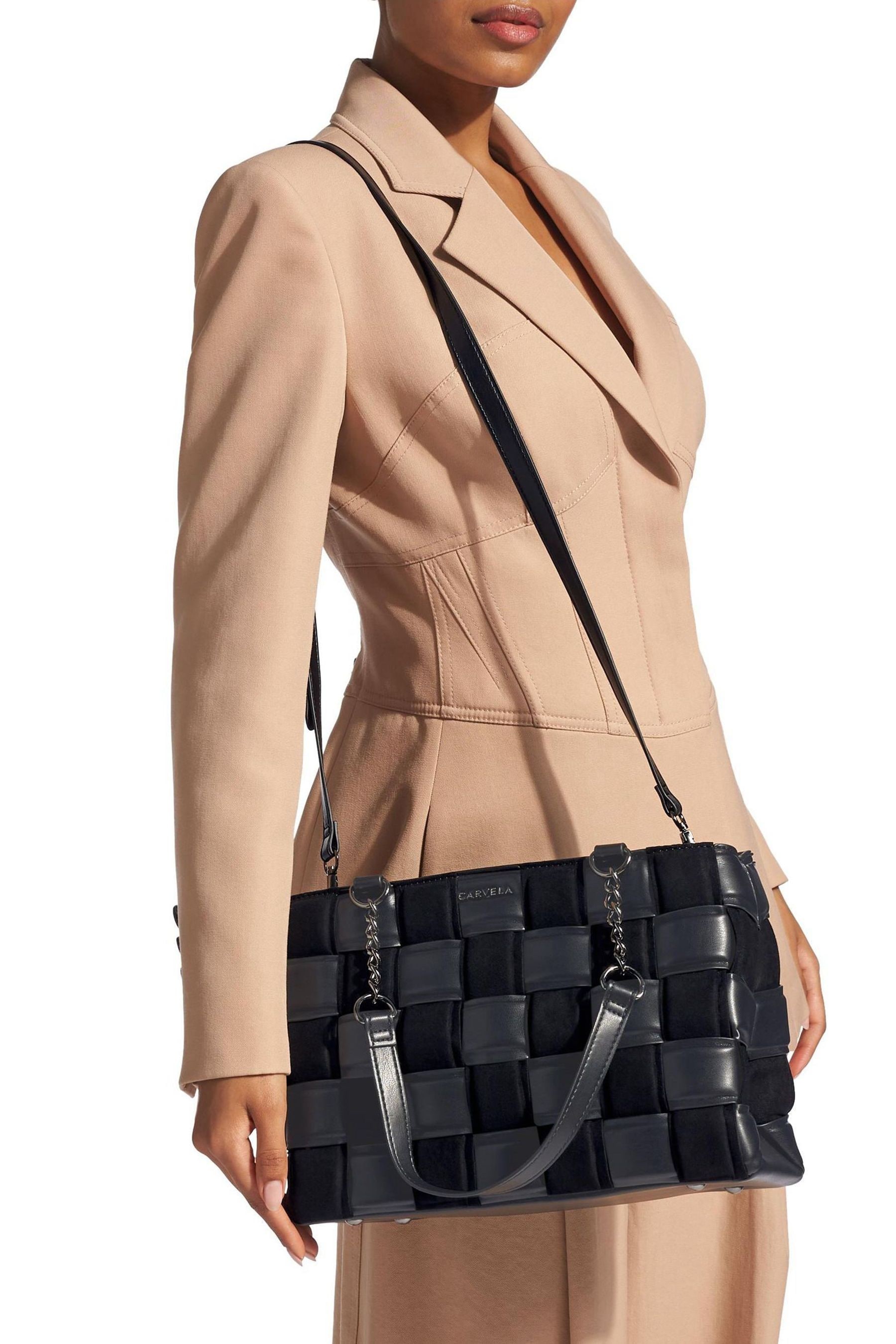 Carvela black chain bag top