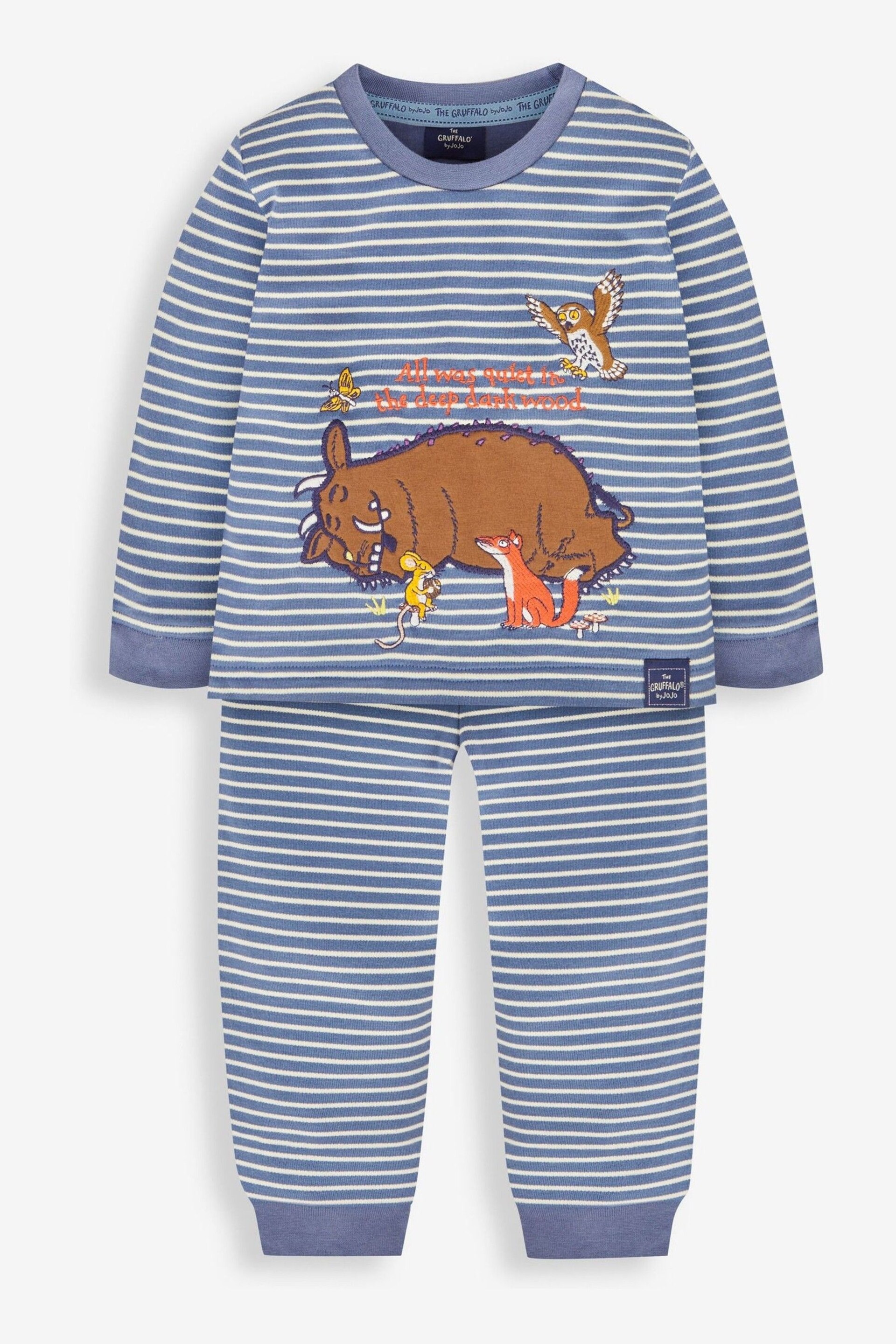 JoJo Maman Bébé Indigo Kids' The Gruffalo Jersey Pyjamas - Image 1 of 5