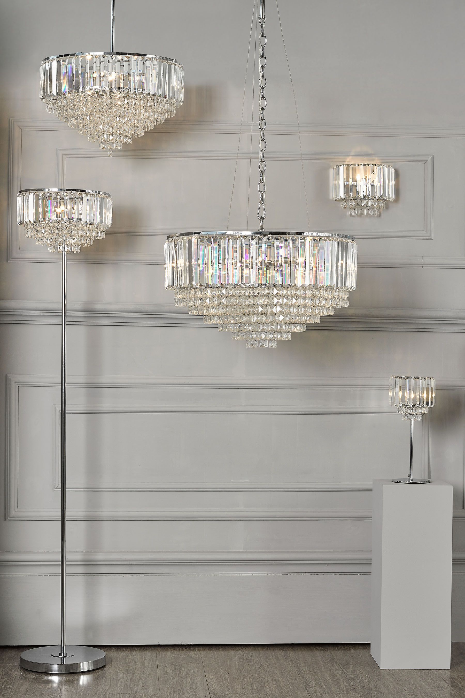 Buy Laura Ashley Chrome Vienna Crystal Table Lamp from the Next UK online shop