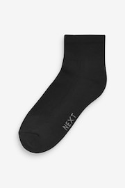 Black 10 Pack Cushioned Sole Mid Trainer Socks - Image 2 of 3