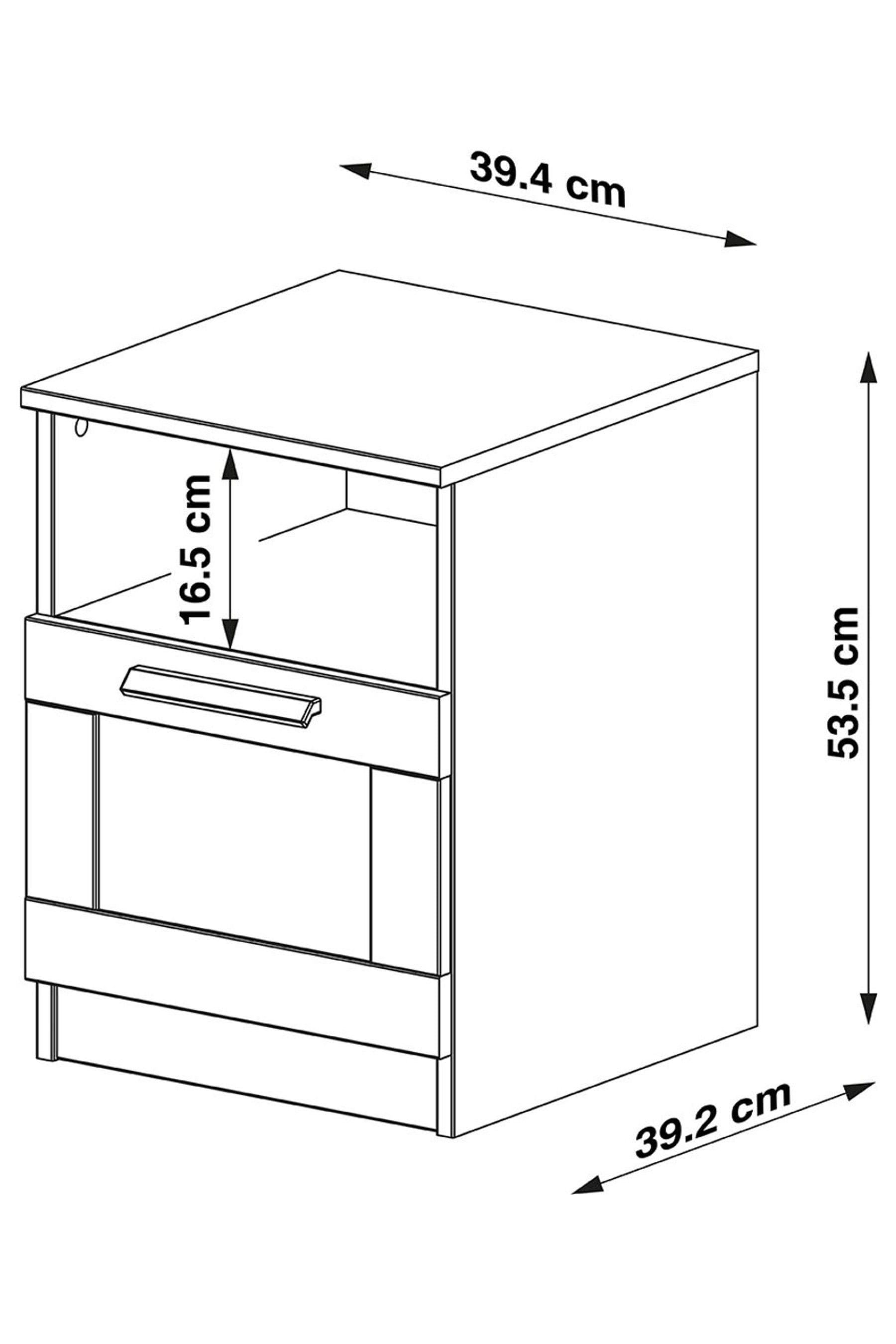 Flynn 1 drawer bedside best sale table