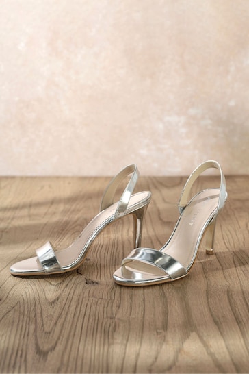 Mint Velvet Silver Amara Heeled Sandals