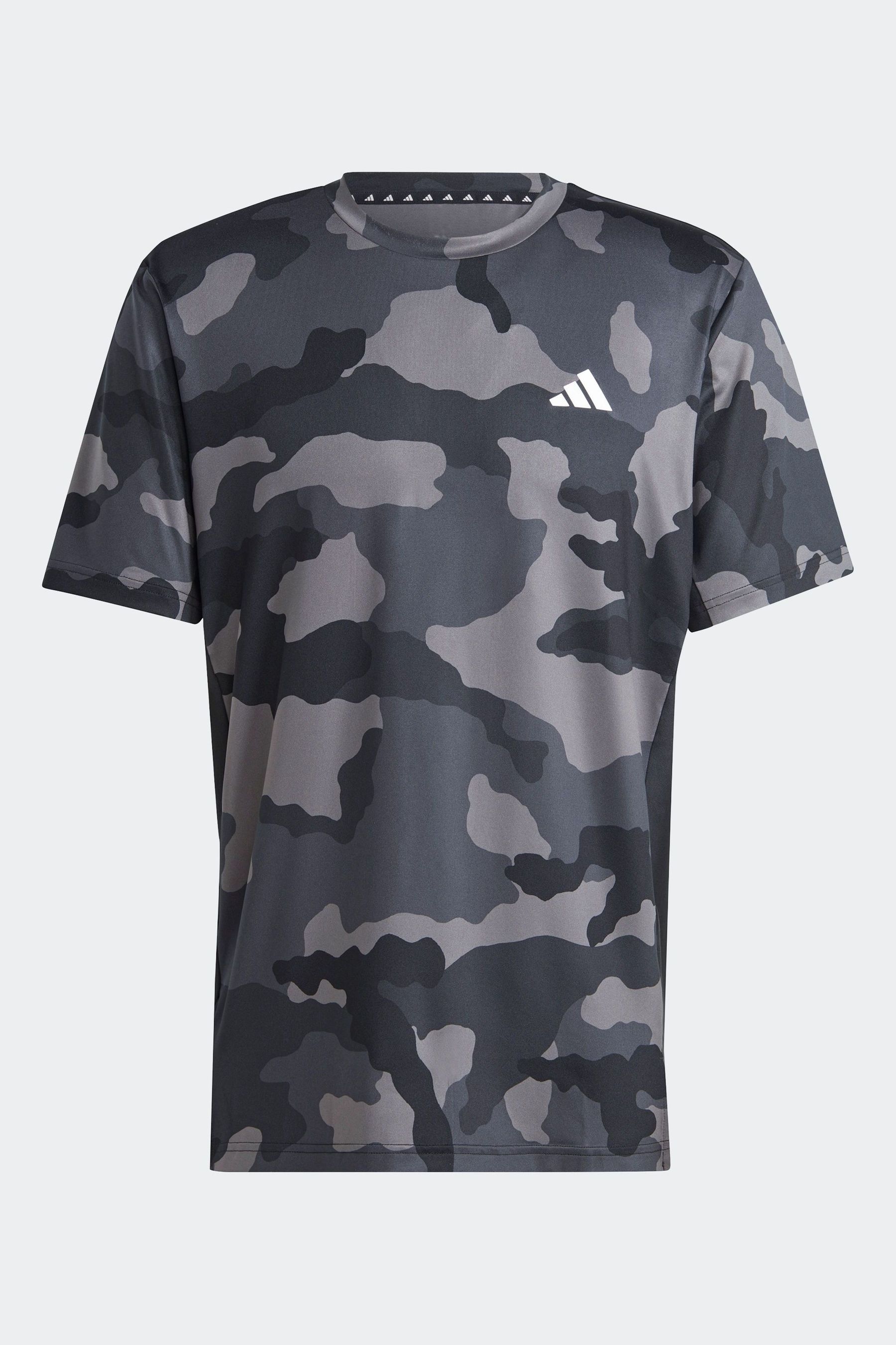 Buy adidas Black Train Essentials Camo Allover Print T Shirt from the Next UK online shop