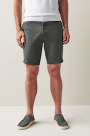 Charcoal Grey Straight Fit Stretch Chinos Shorts - Image 4 of 10