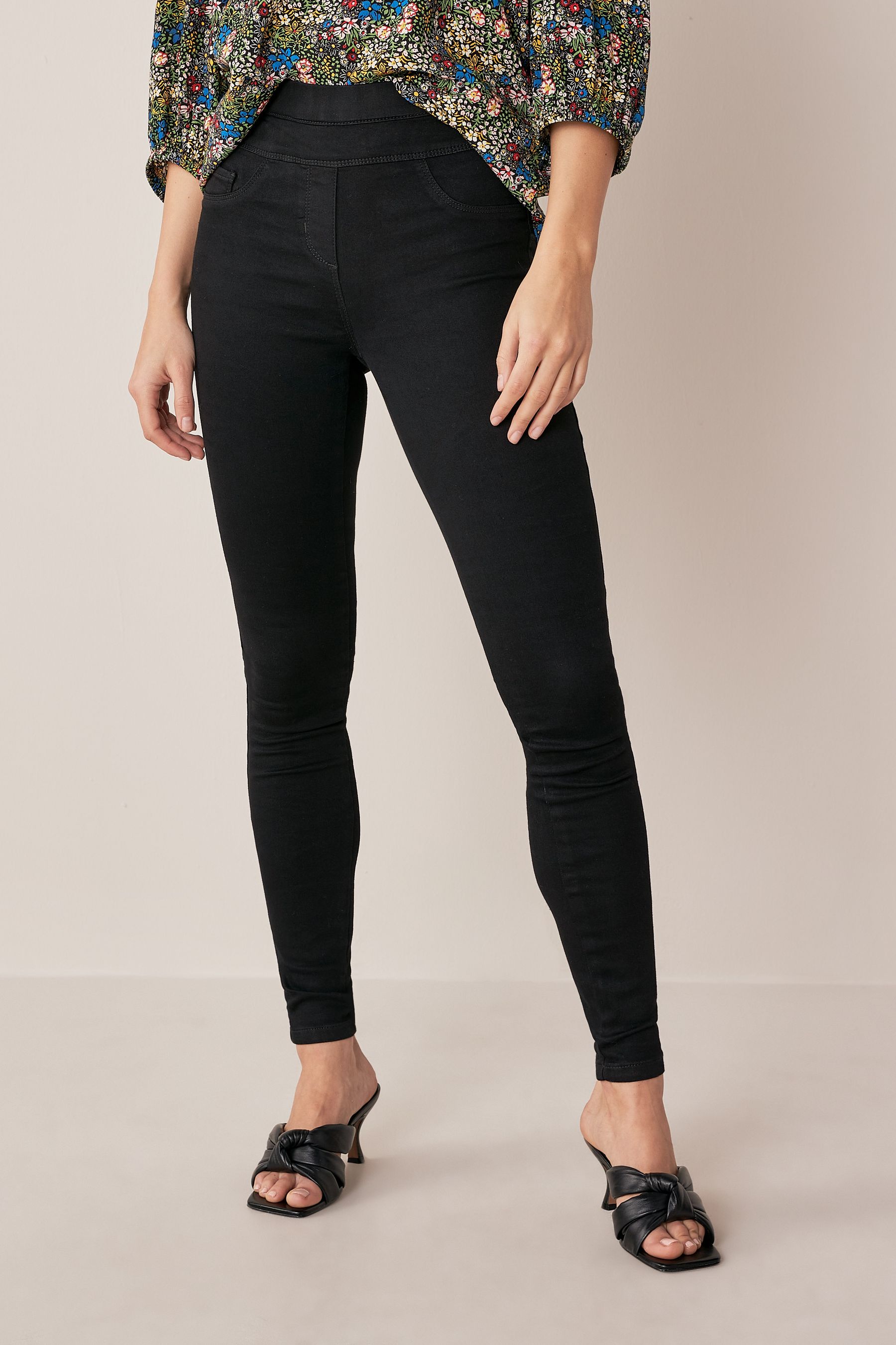 Pull on denim leggings cheap