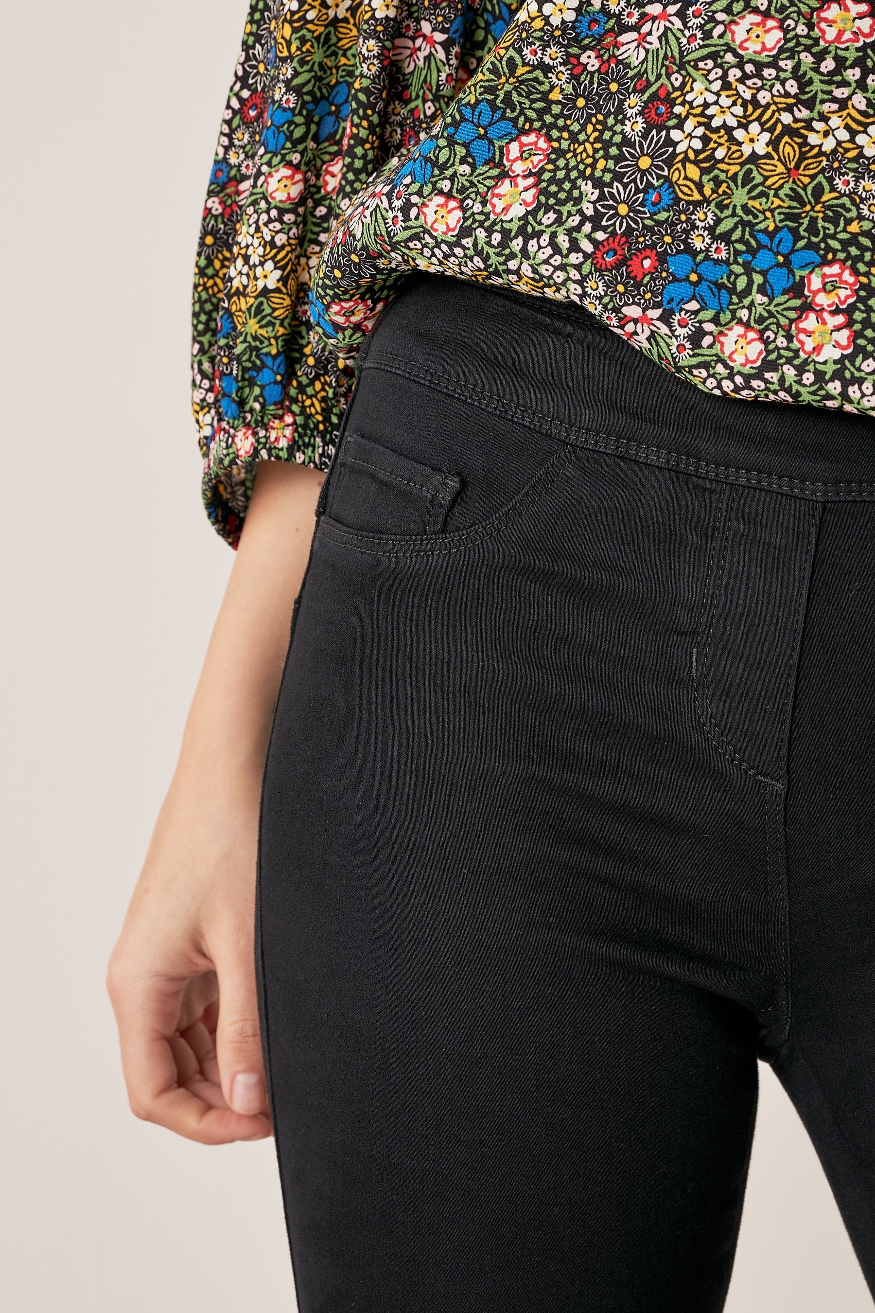 Buy Black Super Stretch Soft Sculpt Pull On Denim Leggings from Next Luxembourg