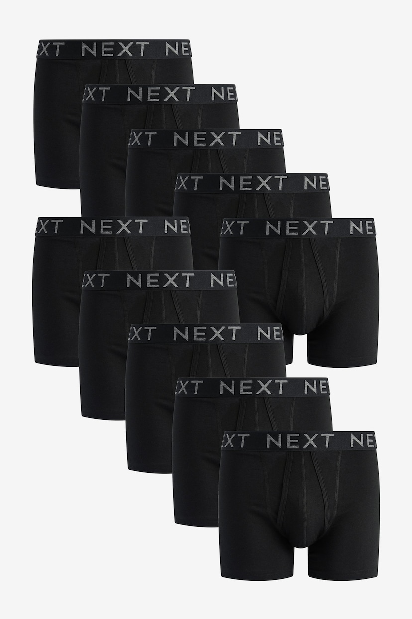 Black 10 pack A-Front Boxers - Image 1 of 4