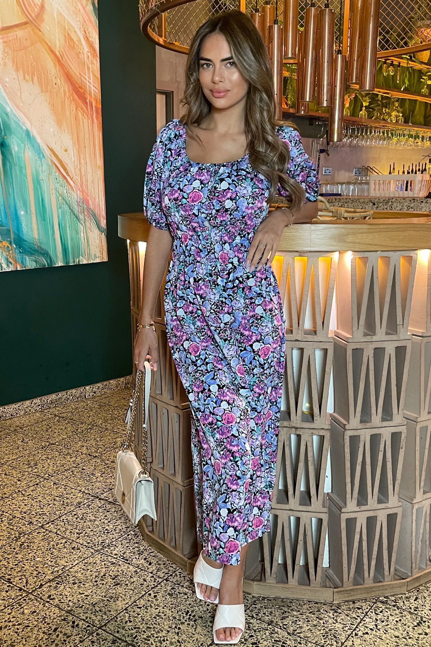 Ax paris plum maxi dress hotsell