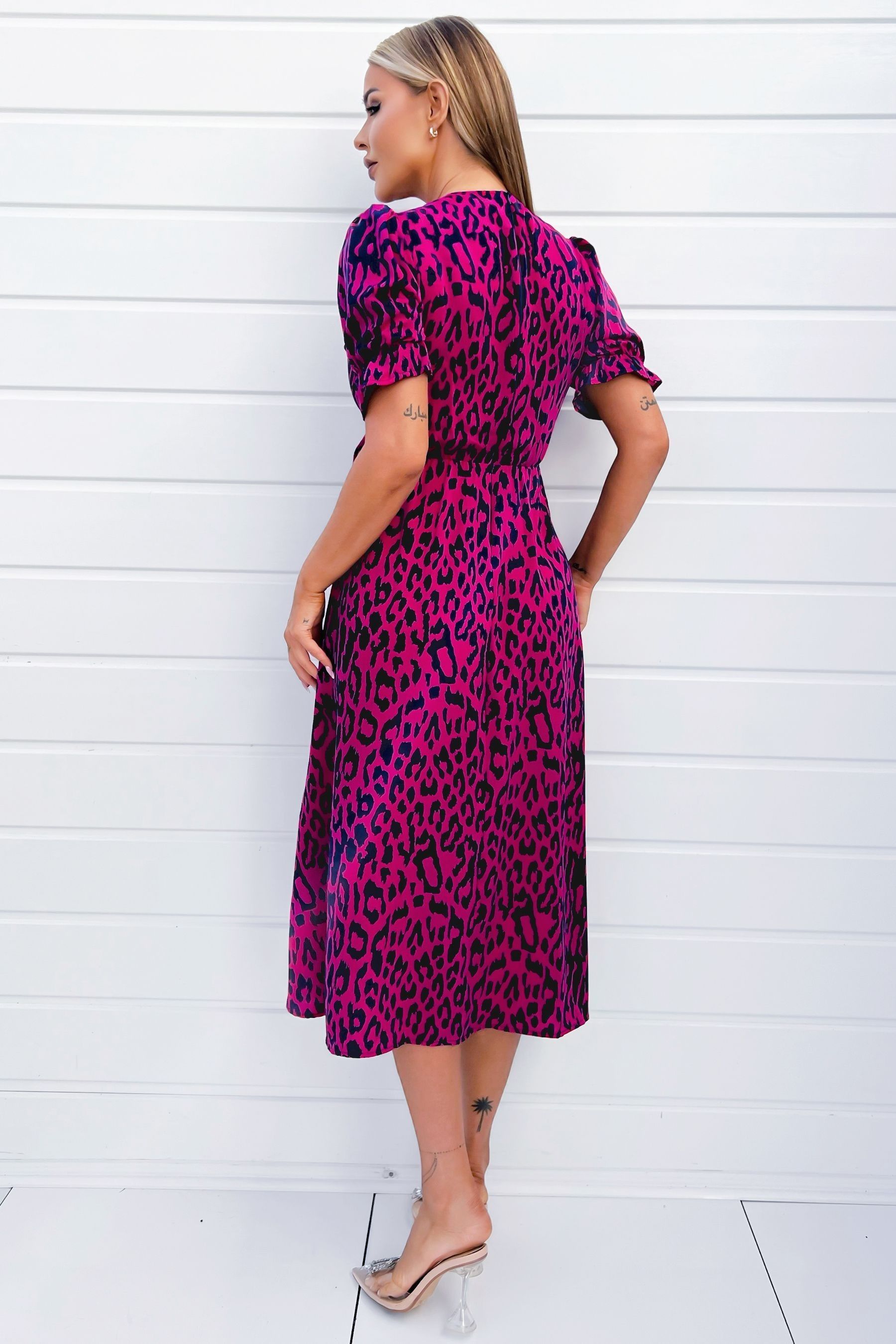 Navy and cheap cerise dress