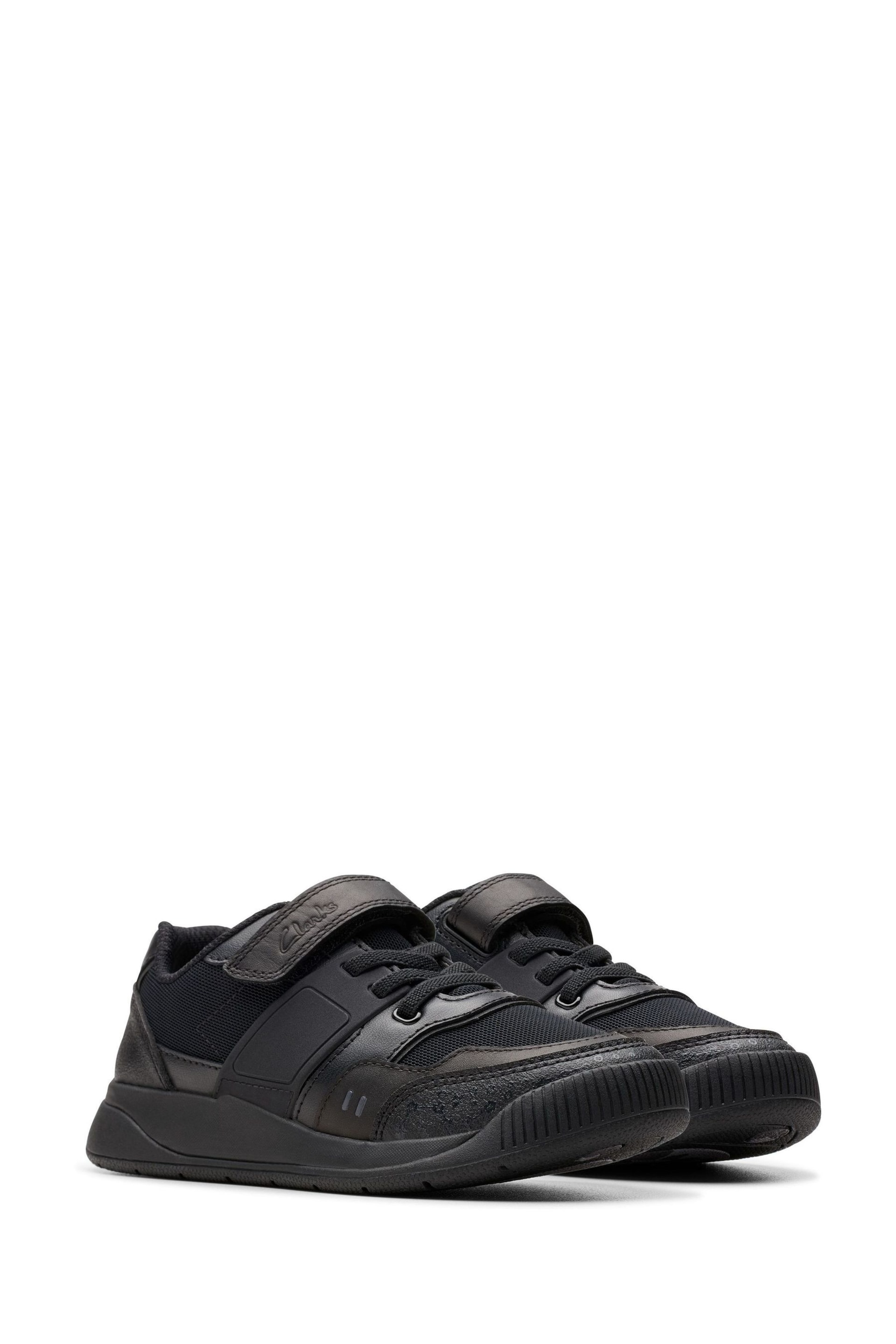 Clarks Black Wide Fit (G) Lune Flex Shoes - Image 3 of 4