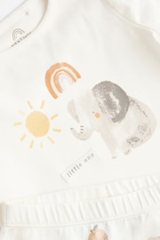 Cream Elephant Baby 100% Cotton Top And Leggings Set (0mths-2yrs) - Image 10 of 12