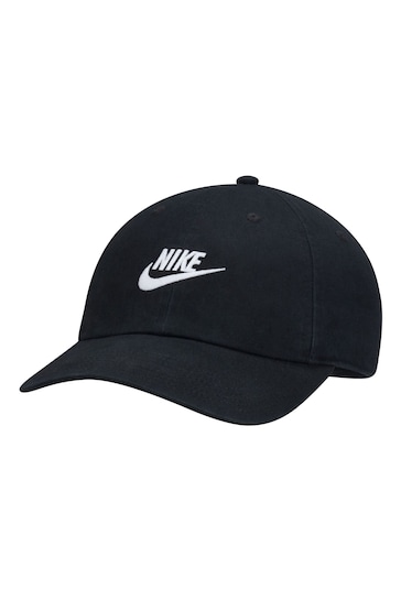 Nike Black/White Futura Washed Cap