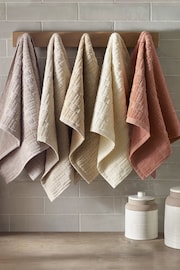 Set of 5 Natural Terry Tea Towels - Image 1 of 4