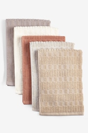 Set of 5 Natural Terry Tea Towels - Image 4 of 4