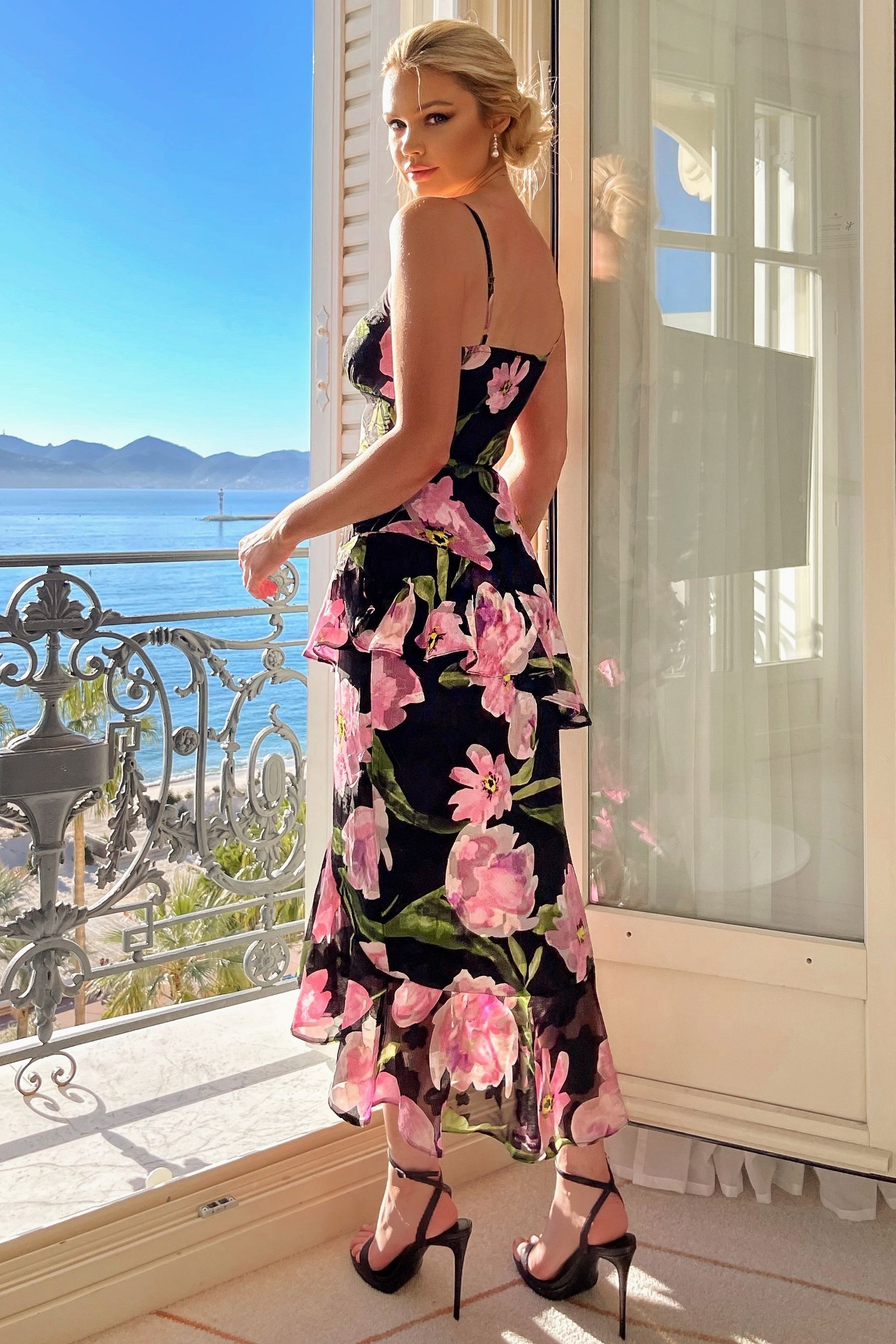 Paris lace midi dress deals