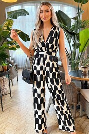 AX Paris Abstract Print Black Jumpsuit - Image 2 of 4