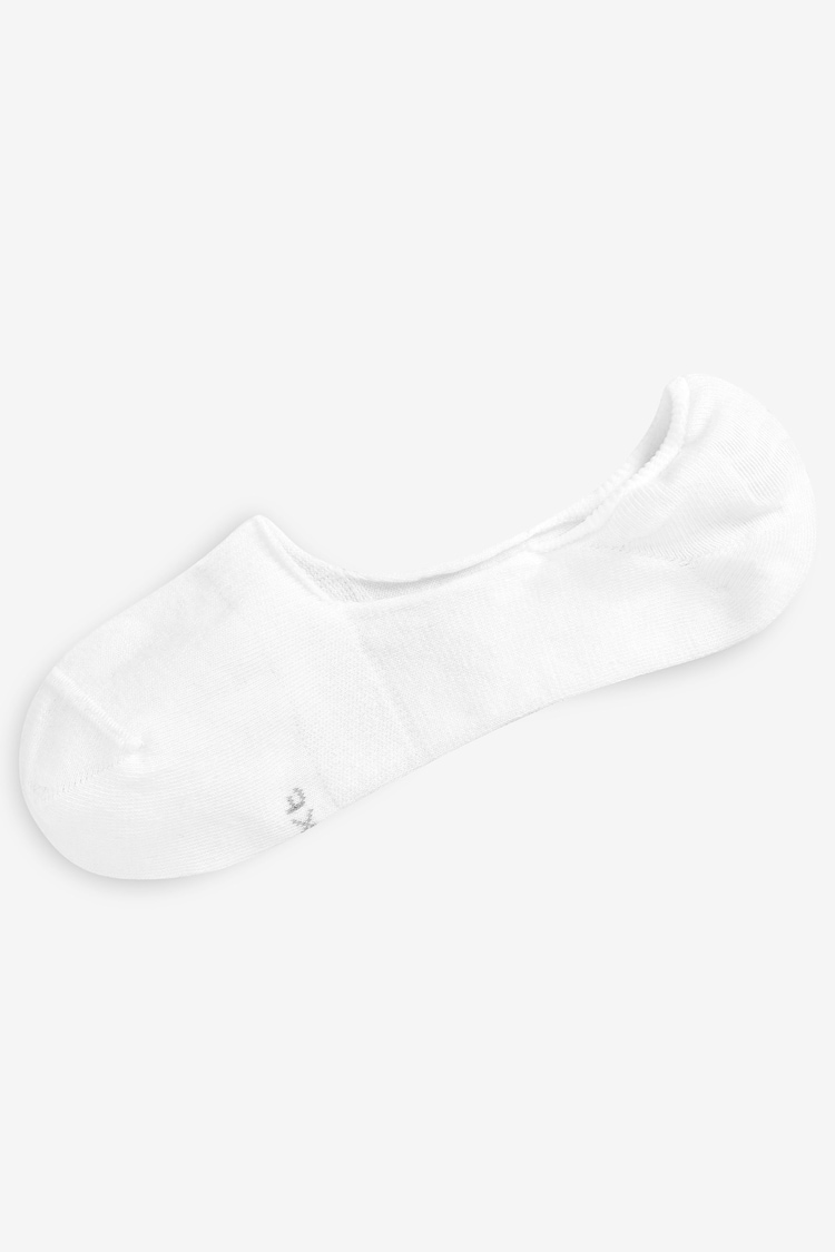 White 5 Pack Invisible Trainers Socks - Image 2 of 2