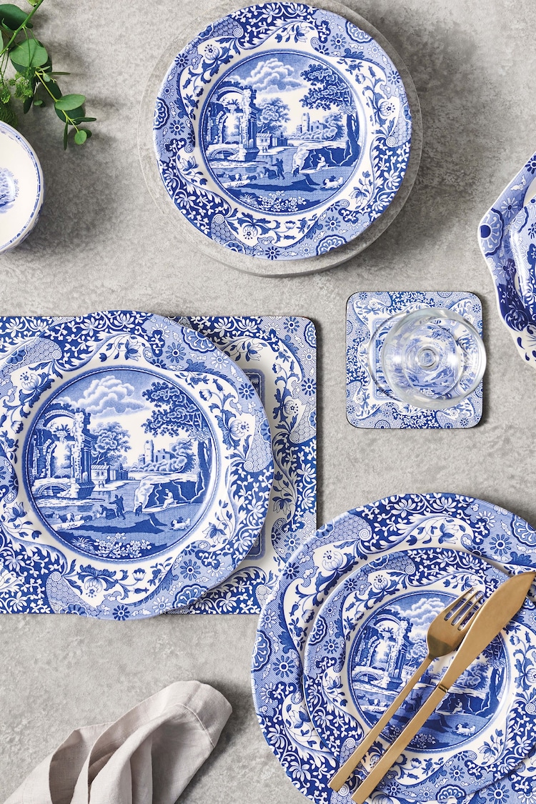 12 Piece Blue Spode Italian Dinner Set - Image 1 of 2