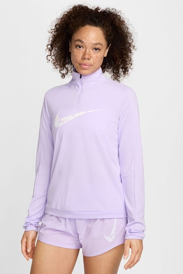 Nike Purple Swoosh Dri-FIT Half Zip Mid Layer