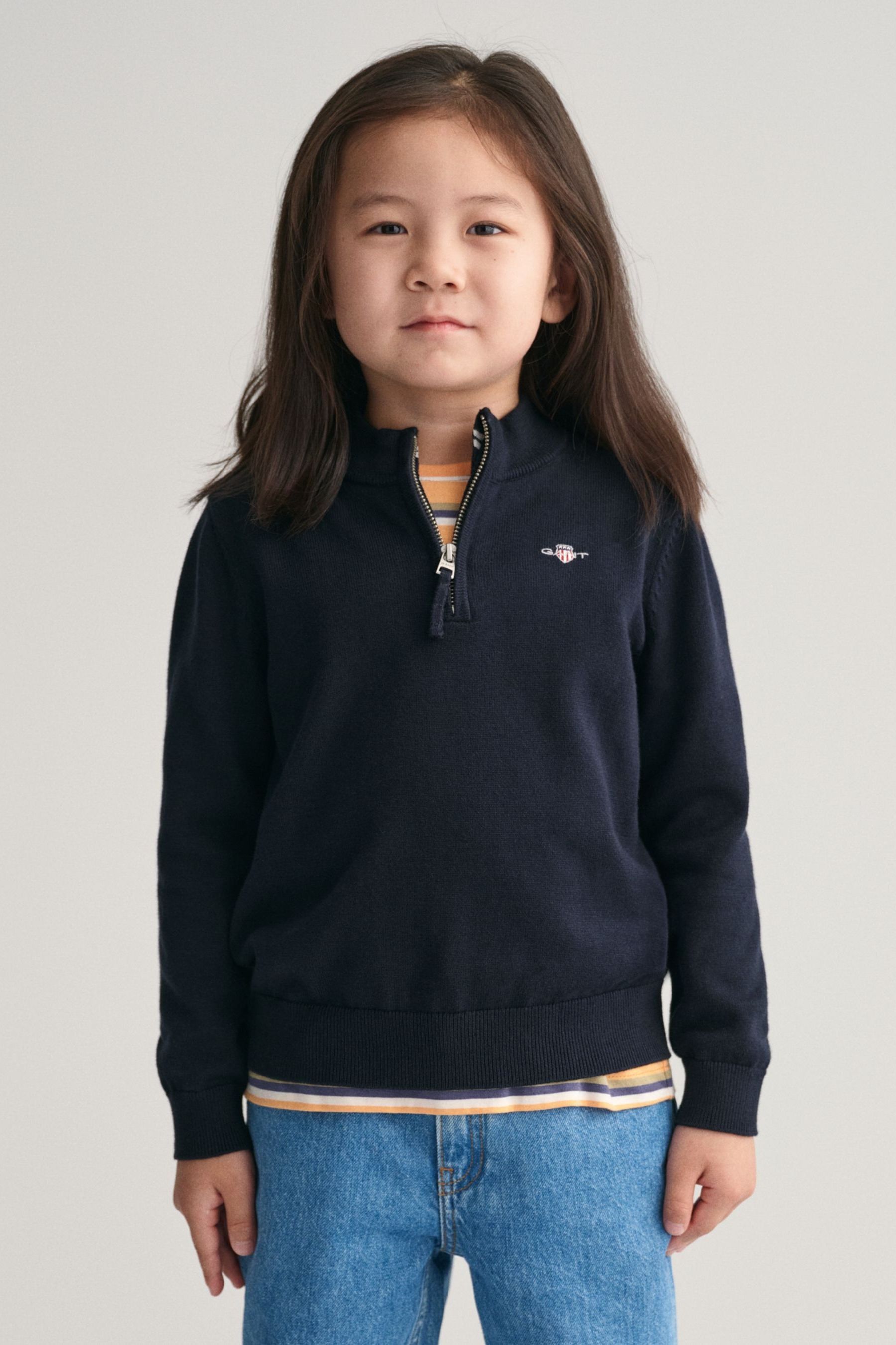 Gant cotton half zip jumper clearance