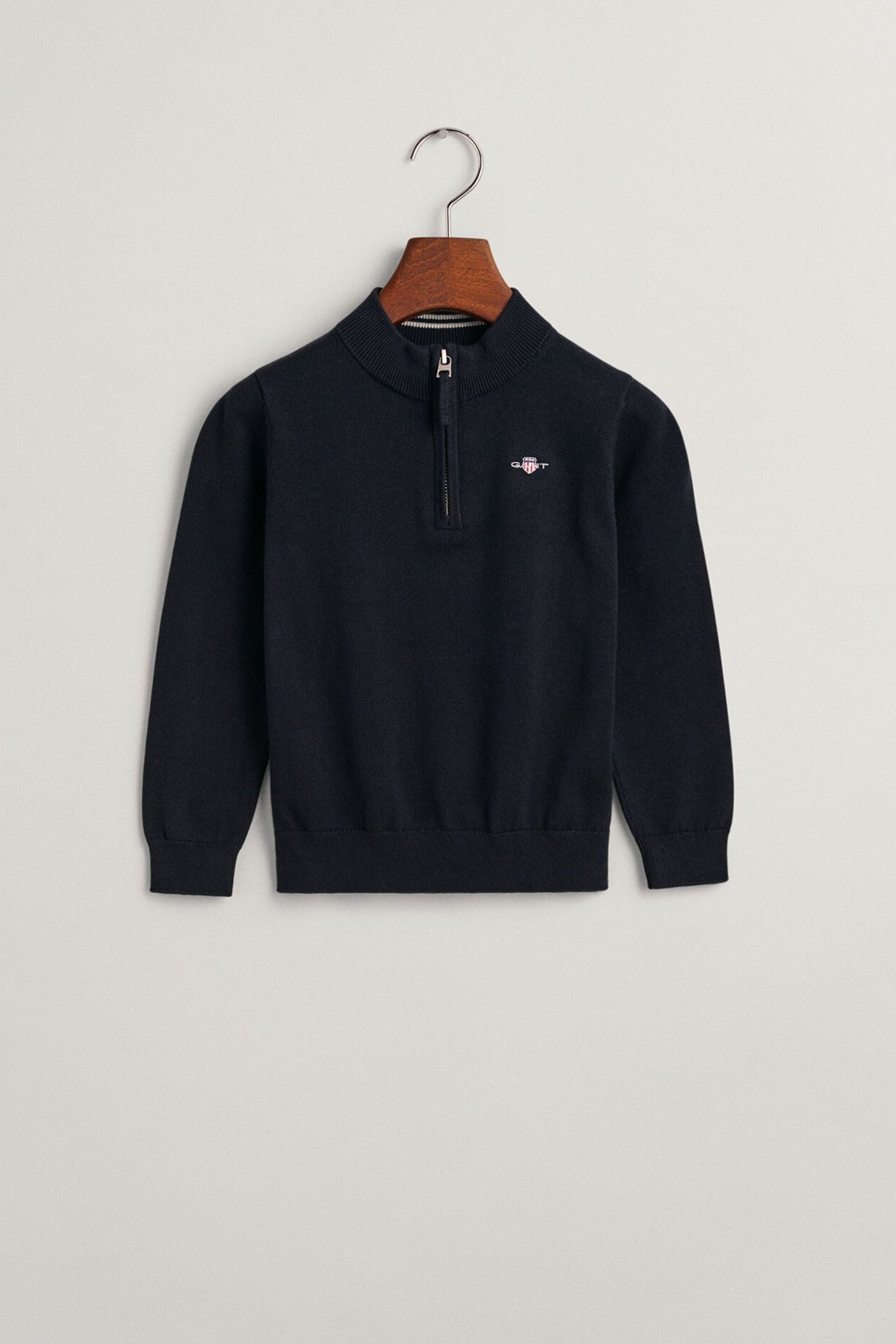 GANT Shield Cotton Half Zip Jumper - Image 5 of 6