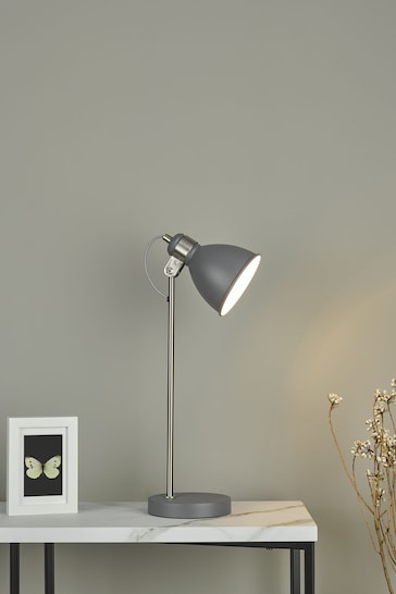 Dar Lighting Grey Frederick Table Lamp