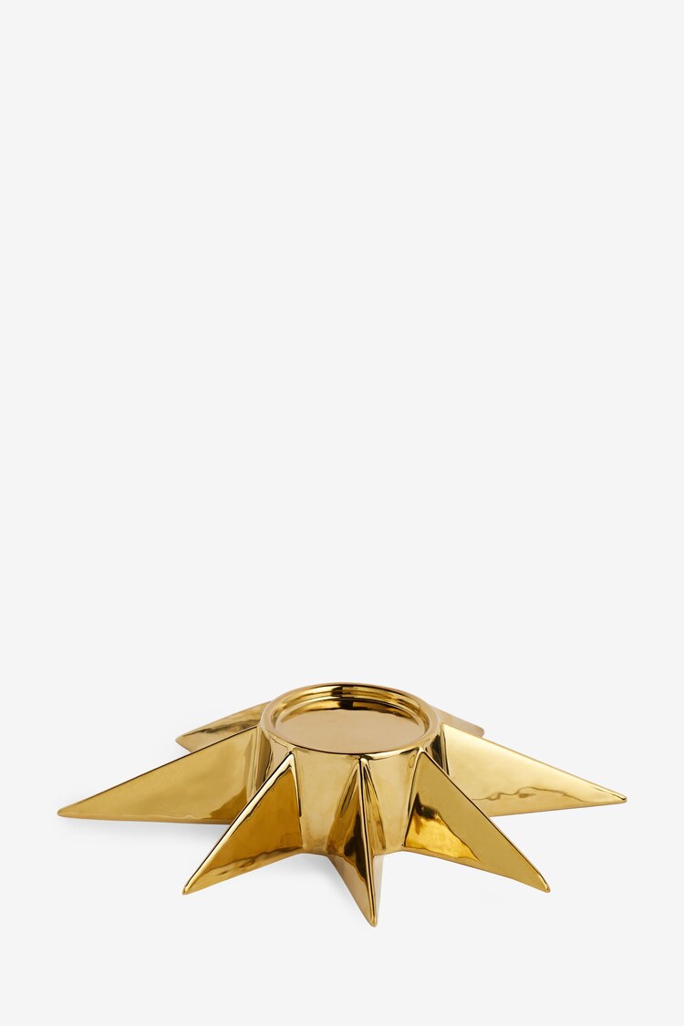 Rockett St George Gold Star Candle Holder - Image 2 of 2