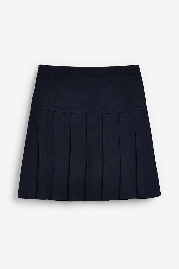 Navy Blue Longer Length Regular Waist Pleat Skirts 2 Pack (3-16yrs) - Image 4 of 5