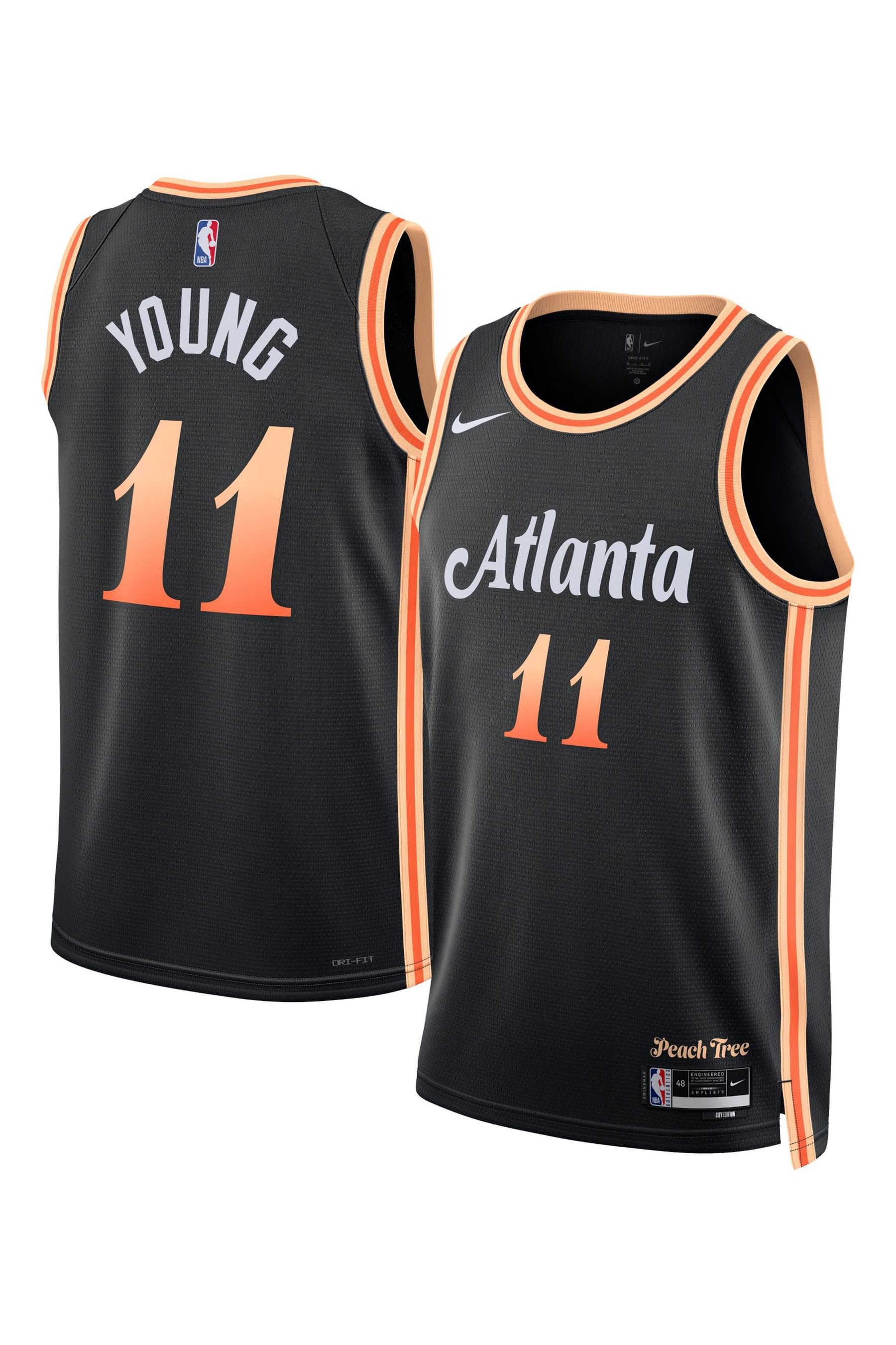 Buy Nike Black Atlanta Hawks City Edition Swingman Jersey 22 Trae Young Unisex from the Next UK online shop