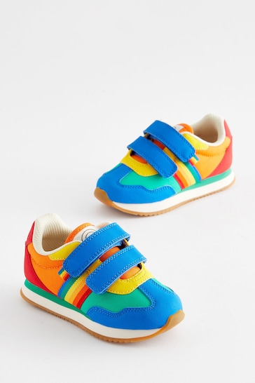 Little Bird by Jools Oliver Multi Bright Younger Colourful Rainbow Retro Runner Trainers