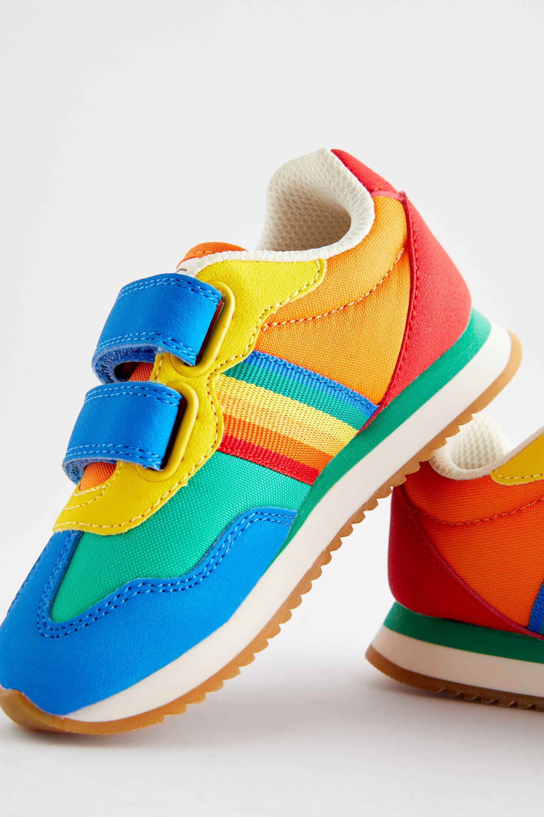 Little Bird by Jools Oliver Multi Bright Younger Colourful Rainbow Retro Runner Trainers