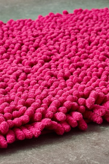 Hot Pink Super Plush Bath Bobble Mat