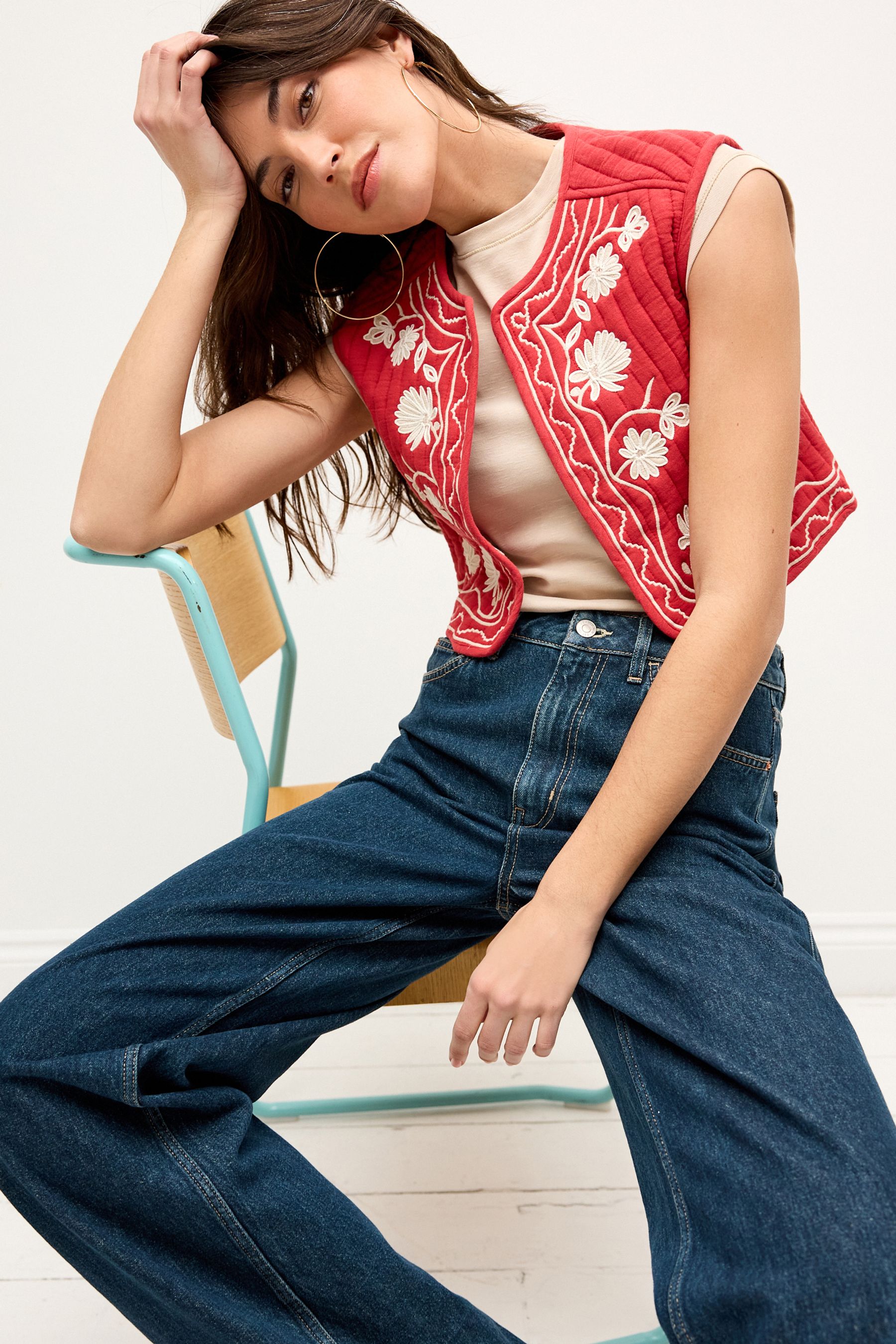 Wide leg jeans dark blue online