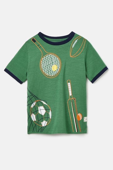 Joules Archie Green Sports Artwork T-Shirt