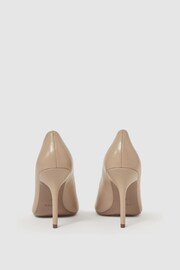 Reiss Nude Isla Leather Peep Toe Court Shoes - Image 4 of 5