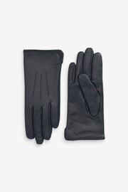 Navy Blue Leather Gloves - Image 3 of 3