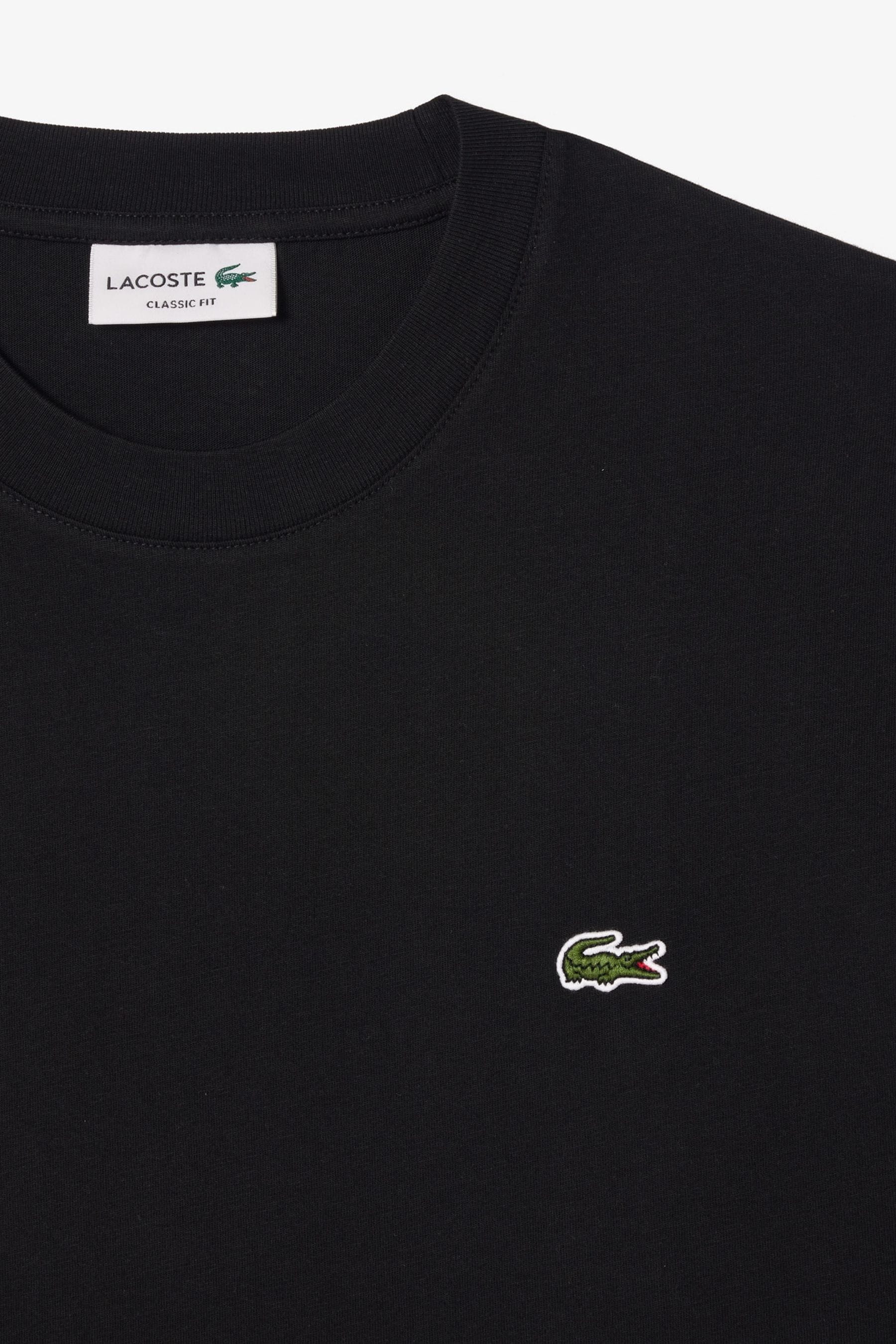 Black t shirt lacoste clearance