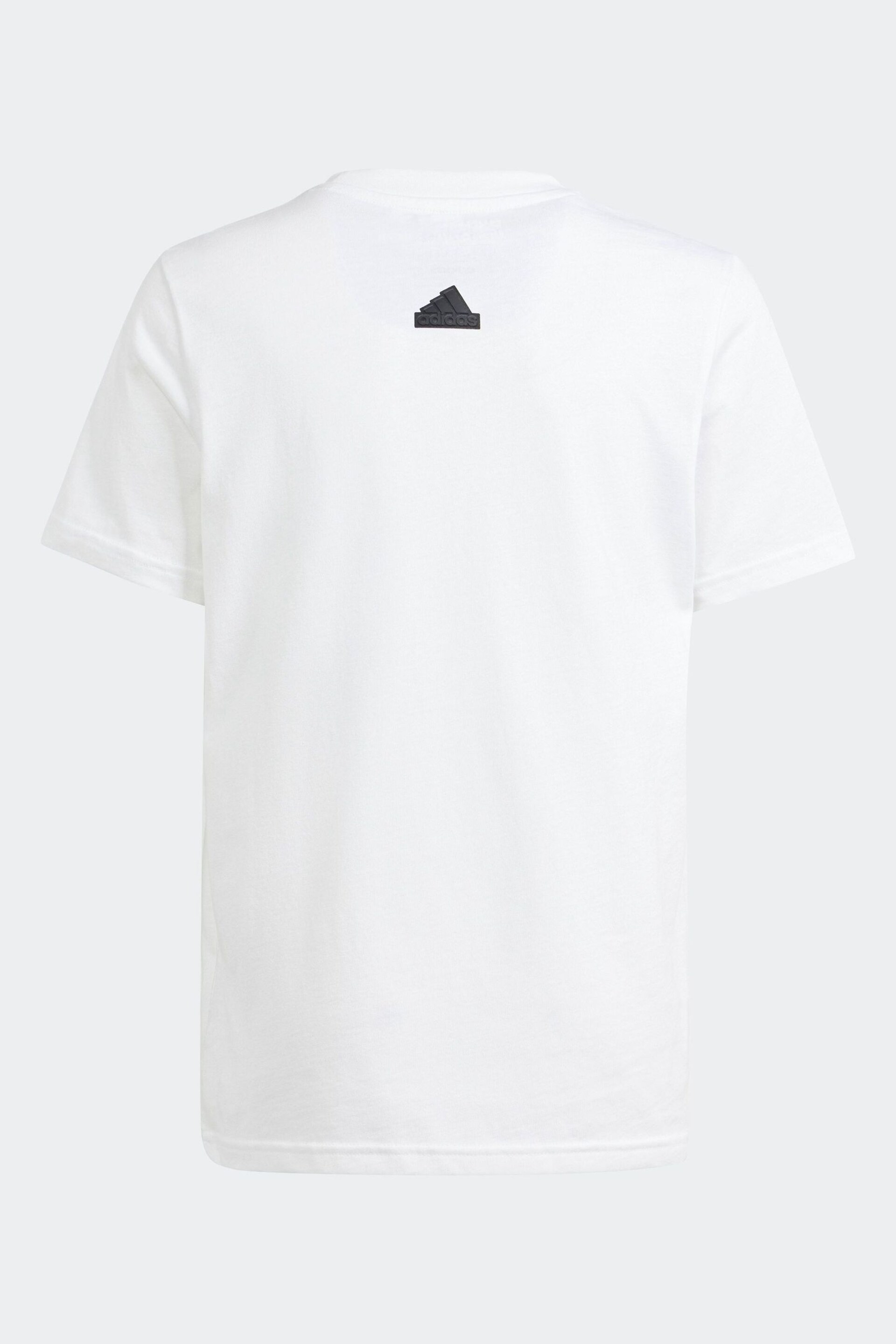 adidas White Kids Sportswear Future Icons Graphic T-Shirt - Image 2 of 5