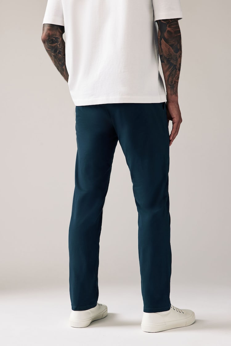 Dark Blue Slim Fit Stretch Chinos Trousers - Image 5 of 10
