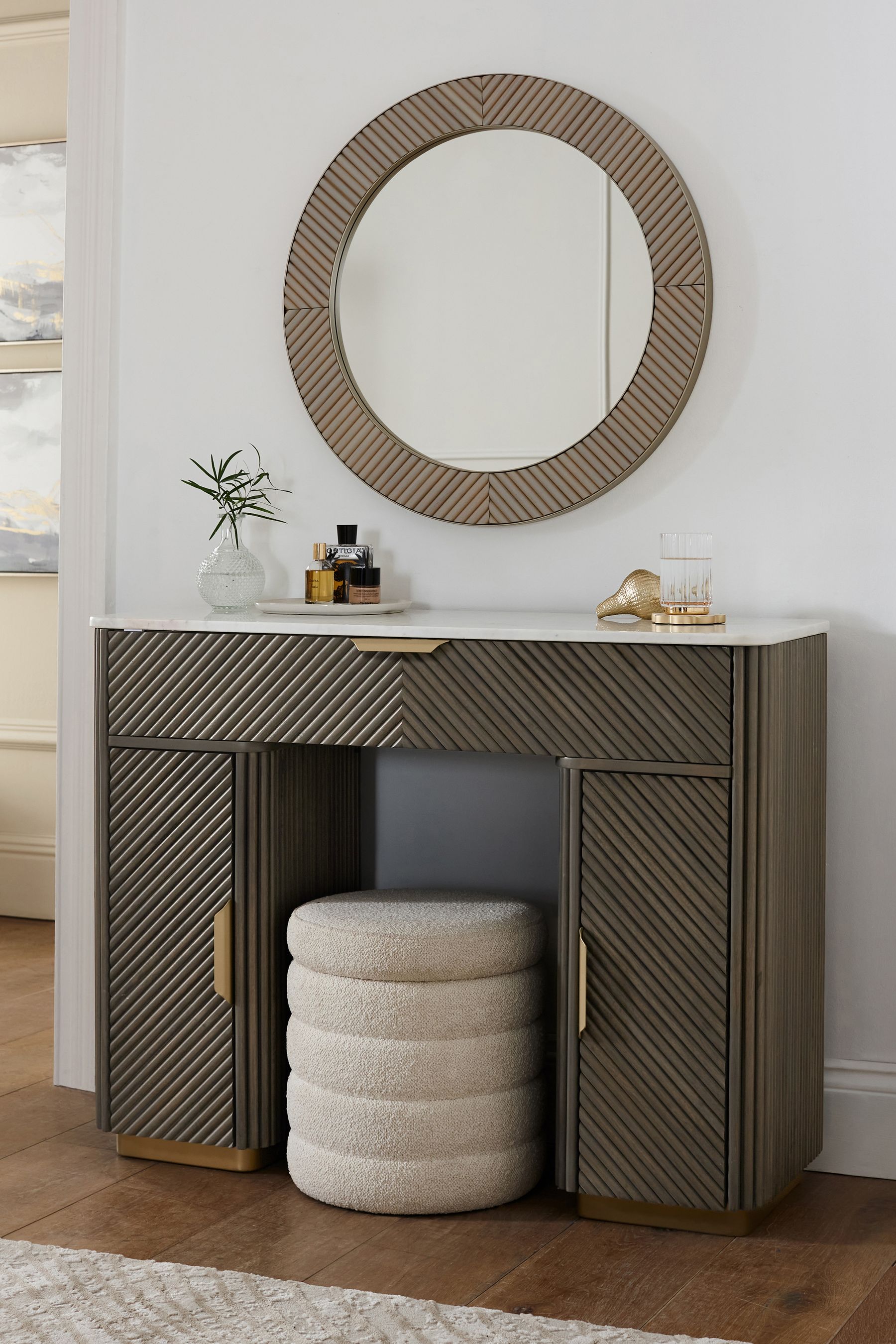 Grey marble dressing outlet table