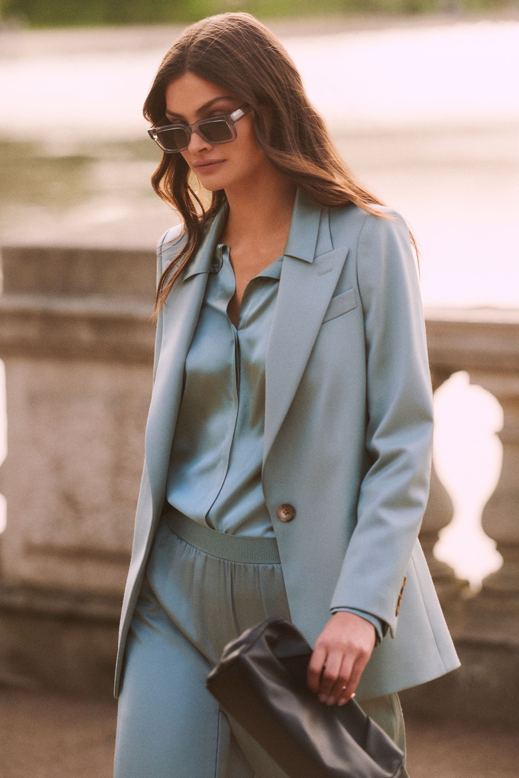 Buy Reiss Green Celeste Wool Blend Single Breasted Blazer from the Next UK online shop