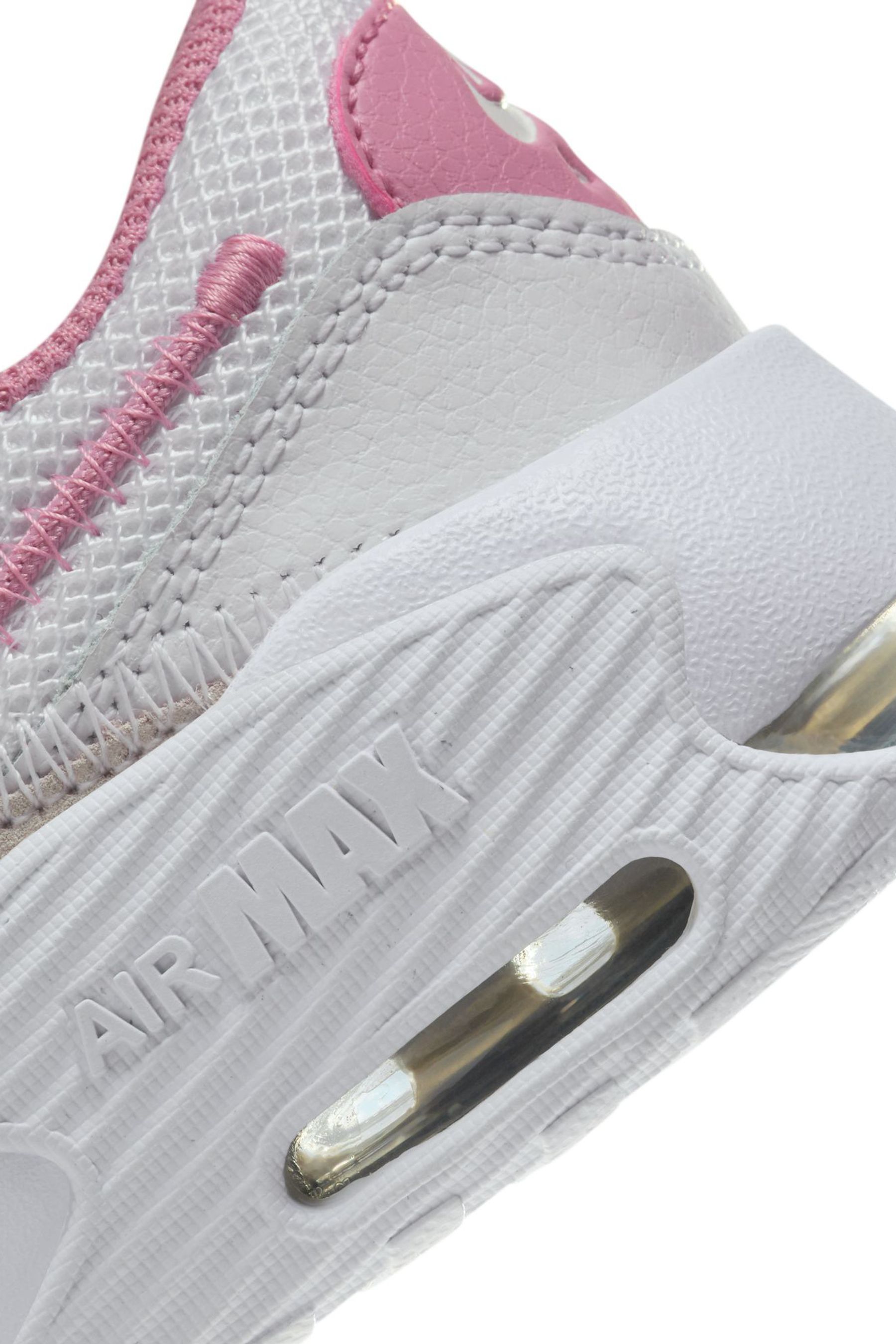 Nike White Pink Junior Air Max Excee Trainers